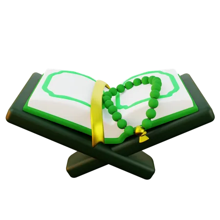 3 D Illustration Of Quran Recitation 3D Icon