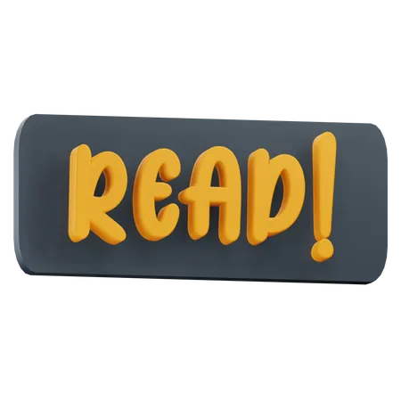 Read Text  3D Icon