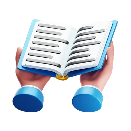 3 D Illustration Of Reading Book 3D Icon