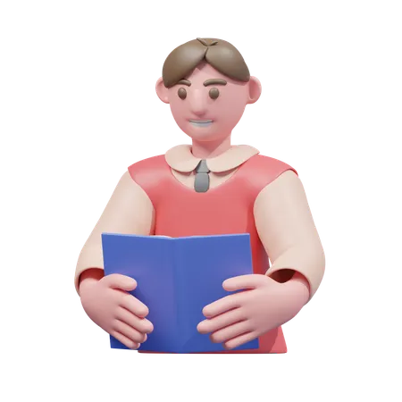 Reading Book  3D Icon