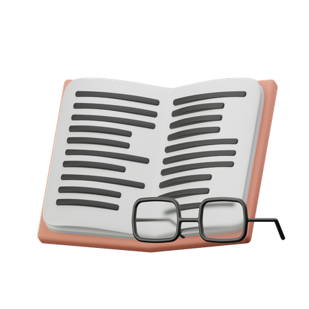 Reading Book  3D Icon