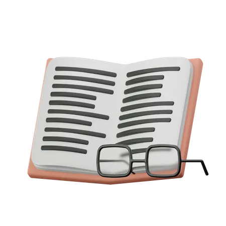 Reading Book  3D Icon