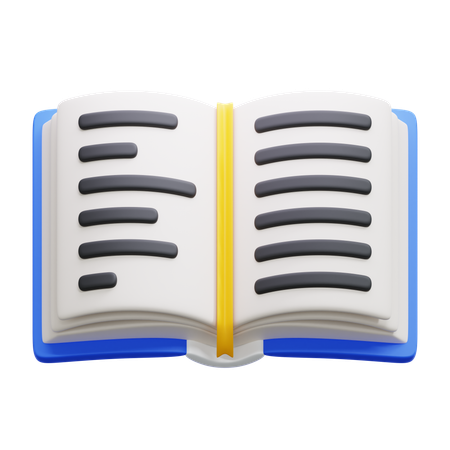 Reading Book  3D Icon