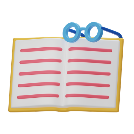 Reading Book  3D Icon