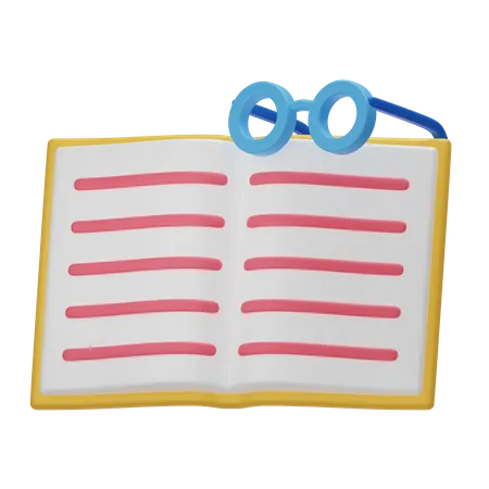 Reading Book 3 D Library 3D Icon