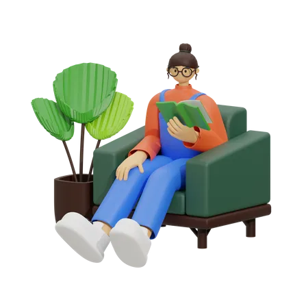 Reading Made Perfect  3D Illustration