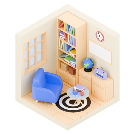 Reading room  3D Icon