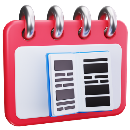 Reading Schedule  3D Icon