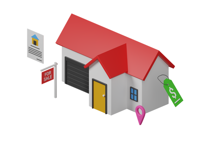 Real Estate  3D Icon