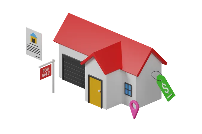 Real Estate  3D Icon