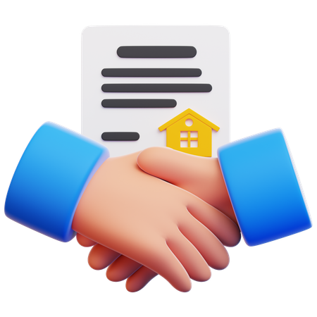 Real Estate Agreement  3D Icon