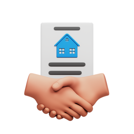 Real Estate Agreement  3D Icon