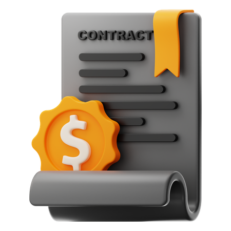 Real Estate Contract  3D Icon