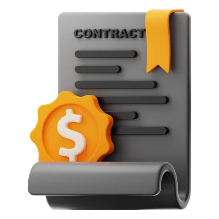 Real Estate Contract  3D Icon