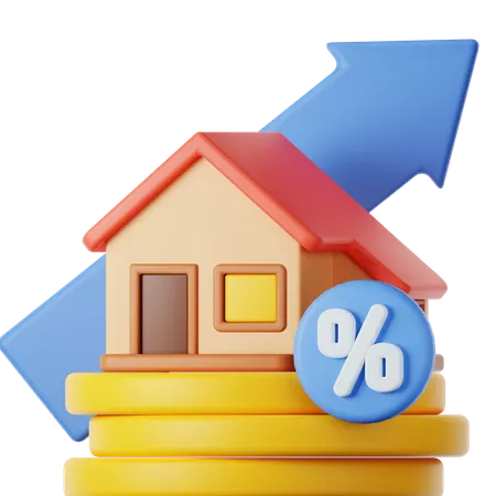 Real Estate Growth  3D Icon
