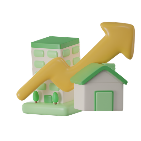 Real Estate Growth  3D Icon