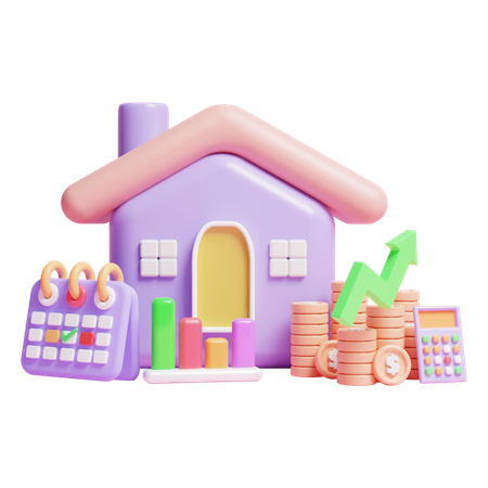 Real Estate Growth  3D Icon
