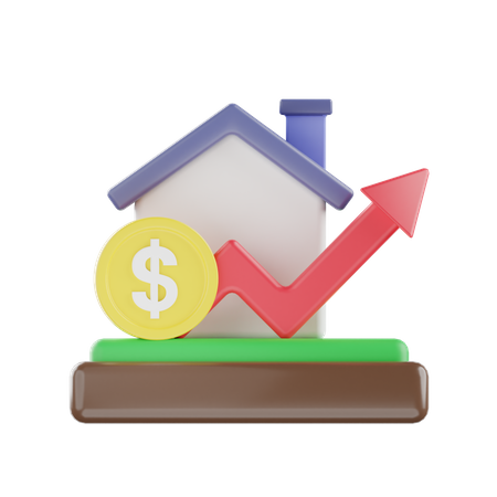 Real Estate Growth  3D Illustration