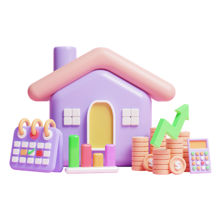 Real Estate Growth  3D Illustration