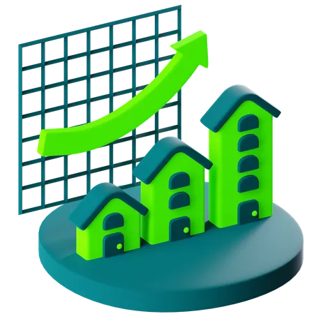 Real estate investment  3D Icon