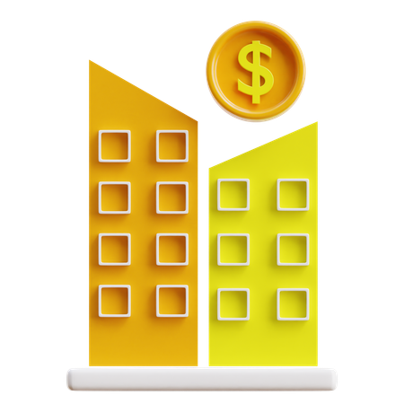 Real Estate Investment  3D Icon