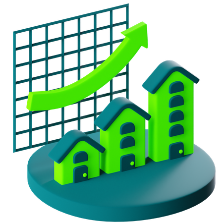 Real estate investment  3D Icon