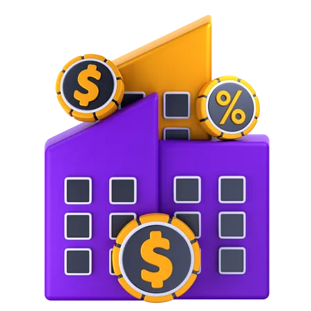 Real Estate Investment  3D Icon