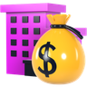 3d building investment logo