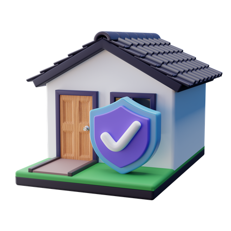 Real Estate Property Insurance  3D Icon