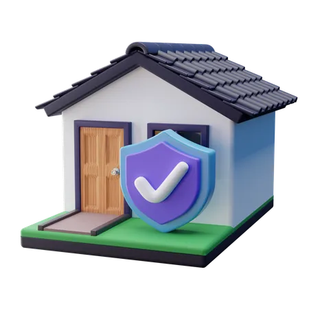 Real Estate Property Insurance  3D Icon