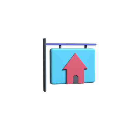 Real Estate Sign  3D Icon
