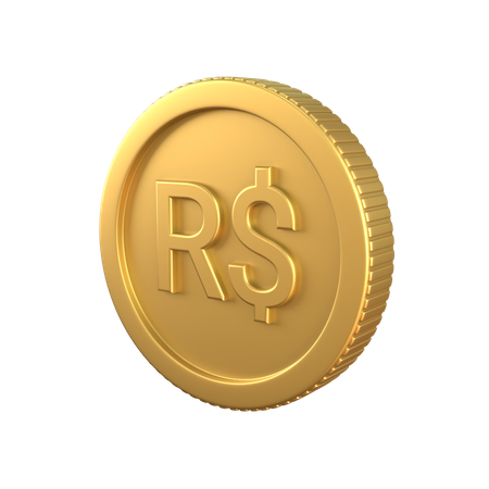 Real Gold Coin  3D Icon