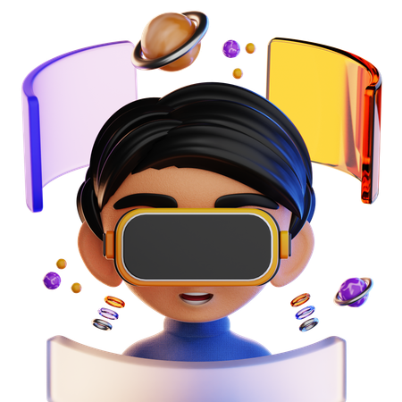 Realidad virtual  3D Icon