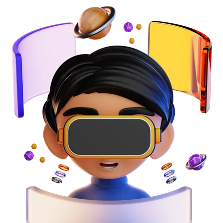 Realidad virtual  3D Icon