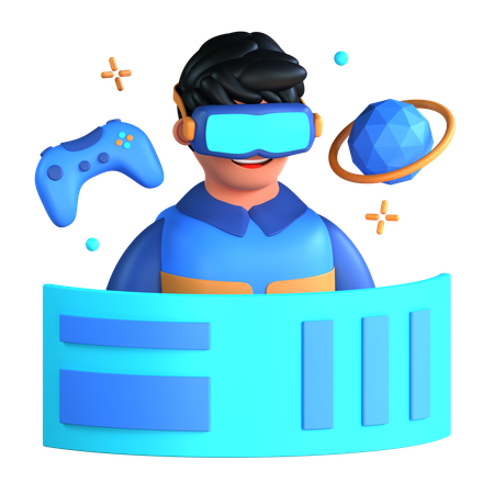 Realidad virtual  3D Icon