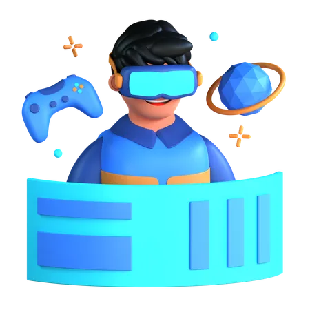 Realidad virtual  3D Icon