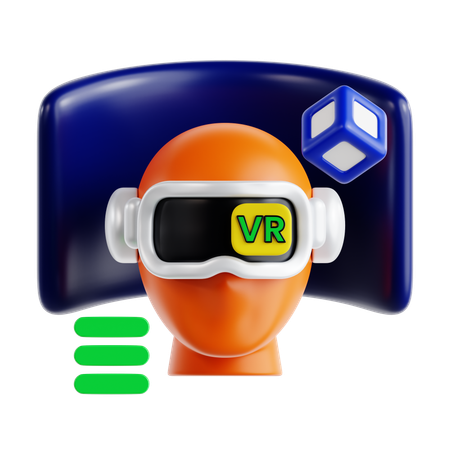 Realidad virtual  3D Icon