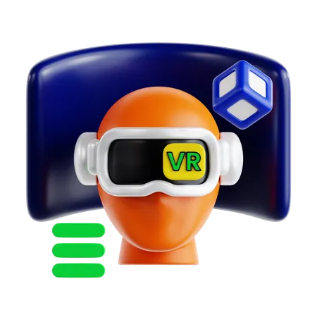 Realidad virtual  3D Icon