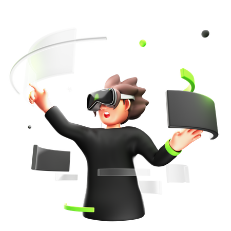 Realidad virtual  3D Icon