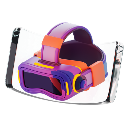 Googles futuristas de realidad virtual  3D Icon