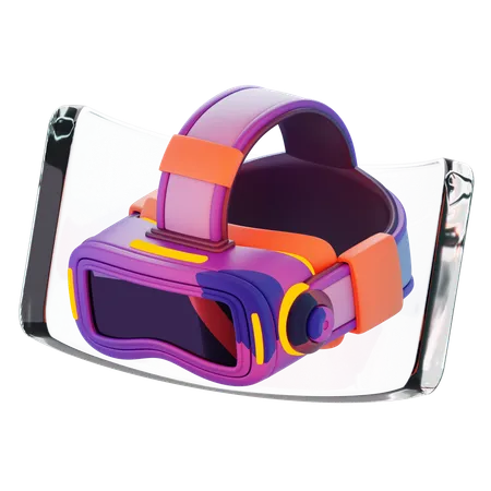 Googles futuristas de realidad virtual  3D Icon