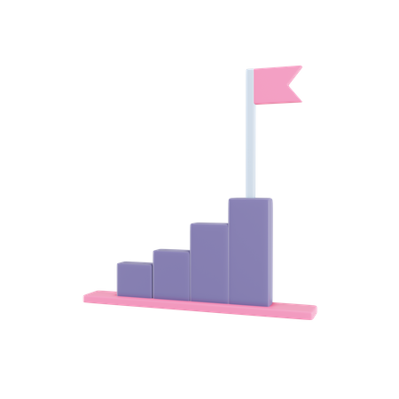 La réalisation des objectifs  3D Illustration