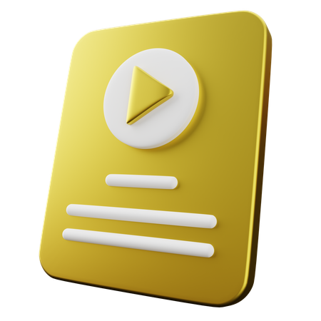 Réalisation du bouton de lecture du contenu  3D Icon