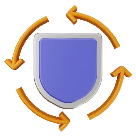 Realtime Shield Protection  3D Icon