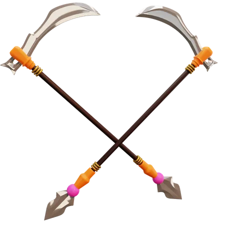 Reaper Scythe  3D Illustration