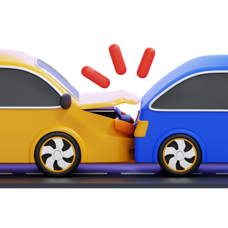 Rear-end Collision  3D Icon