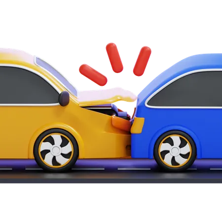 Rear-end Collision  3D Icon