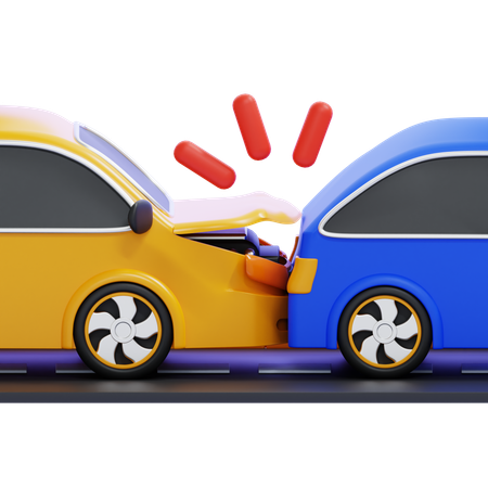 Rear-end Collision  3D Icon