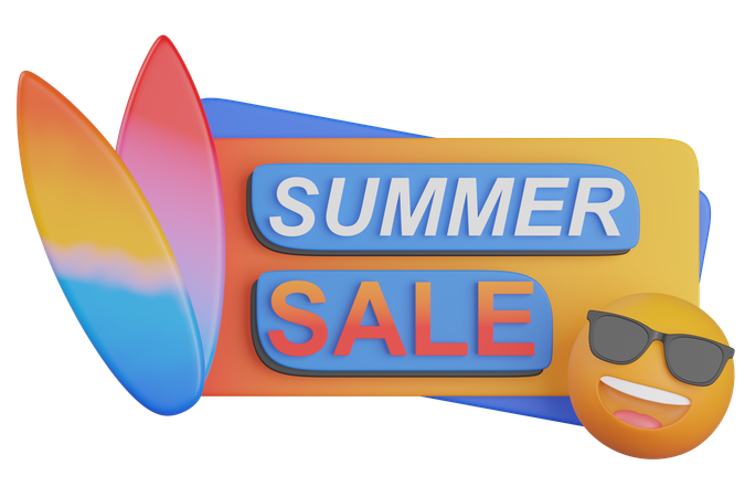 Venta de verano  3D Icon