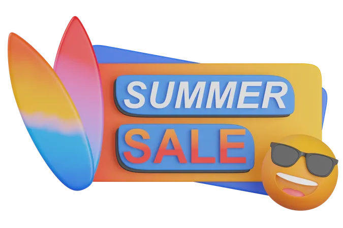 Venta de verano  3D Icon